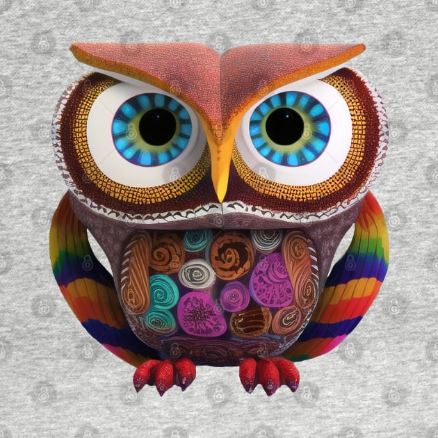 Owl alebrije, AI art by Dendros-Studio